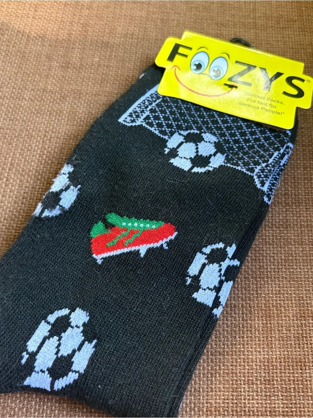 Soccer Socks Ball Football Goalie Net Cleats Sports Team Foozys NEW Novelty Gift